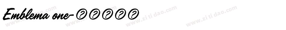 Emblema one字体转换